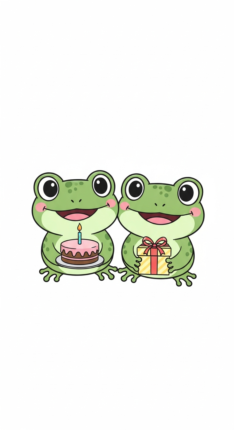 Cute Frog Birthday Card