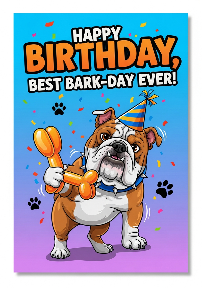 Funny Dog Birthday Card