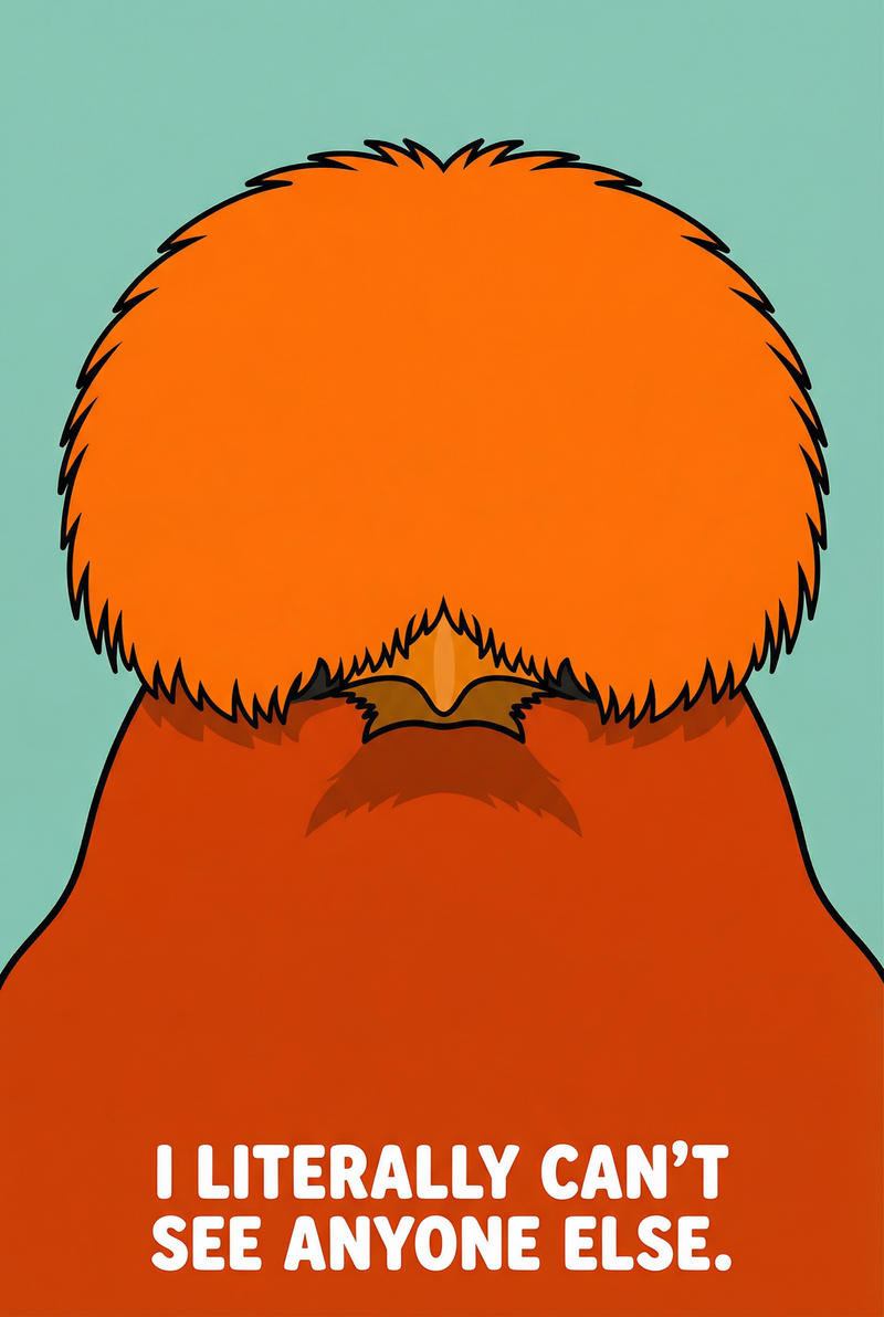 vector bird valentines greeting card - Can't See Anyone