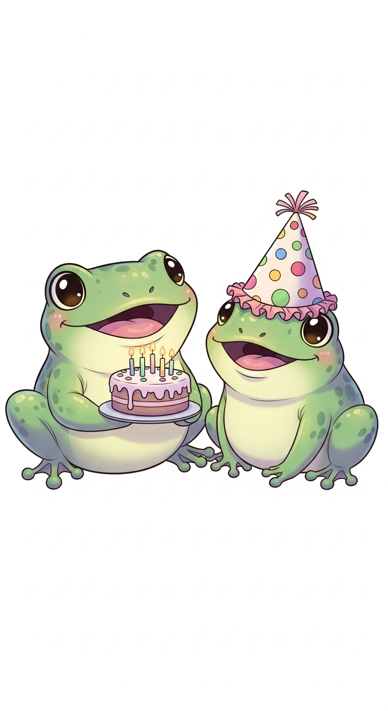 Cute Frog Birthday Card